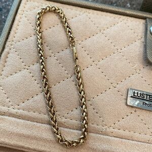 Gold 4mm Wheat Chain Bracelet